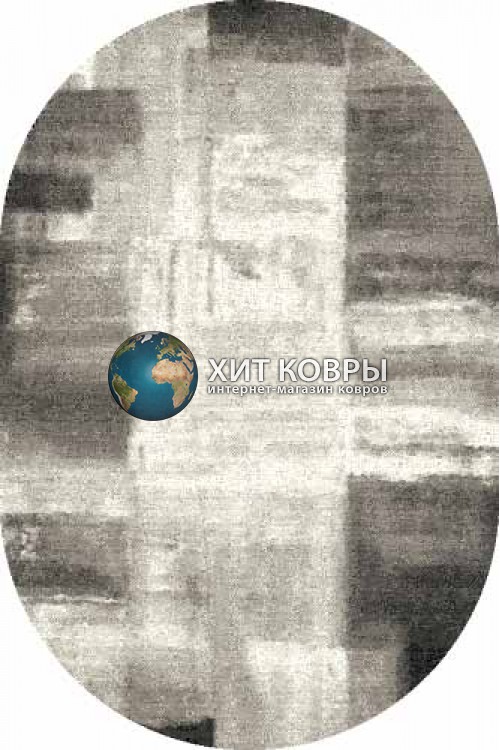 Российский ковер  овальный Platinum t622 серый